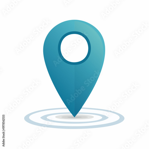 Blue location pin icon indicating direction and location on map