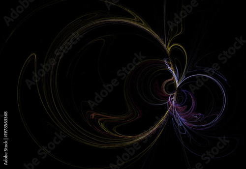 Crazy mystical coloured light effects. Incredible combinations of abstract light lines