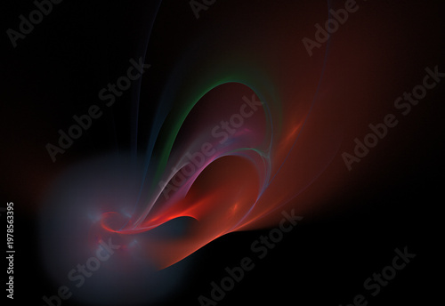 Crazy mystical coloured light effects. Incredible combinations of abstract light lines