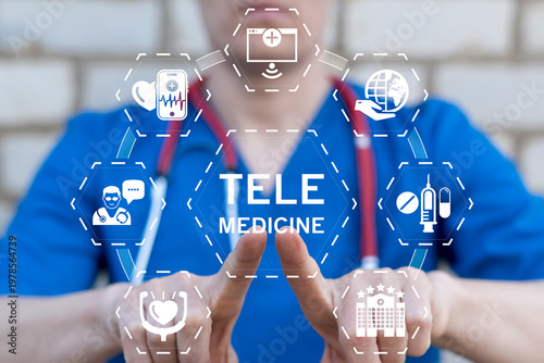 Fotografi Concept of telemedicine