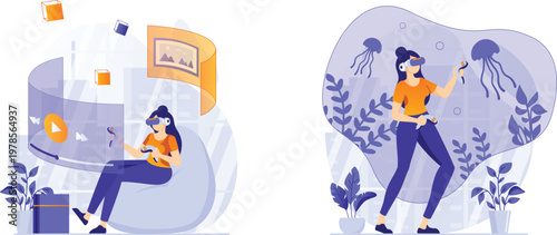 People engaging in relaxing activities at a modern wellness resort