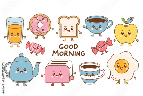 Colorful cartoon characters displaying various emotions and expressions Vector