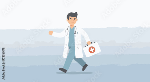 Doctor showing gesture for empty space