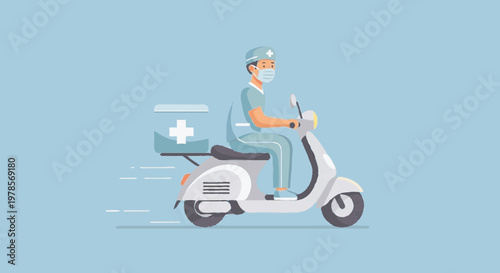 Medical Scooter with First Aid Box