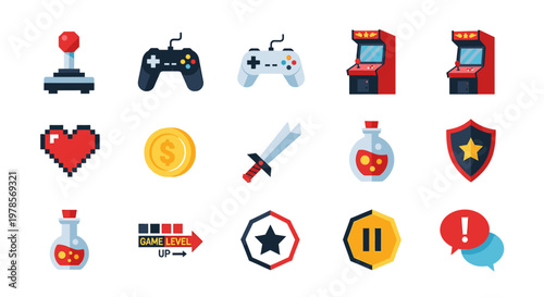 Collection of gaming and media icons.