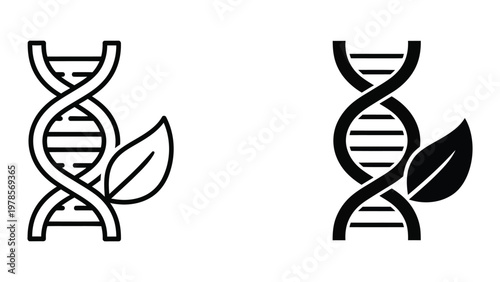 Contrast of traditional and modern genetic and botanical symbols
