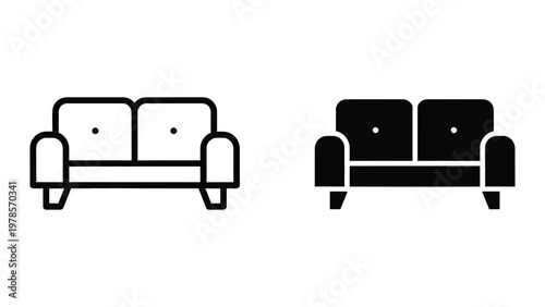 Comparison of light and dark colored three-seater sofas with simple designs