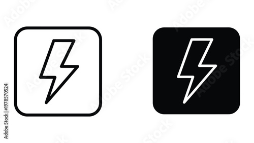 Contrasting lightning bolt icons on different background colors for visual emphasis