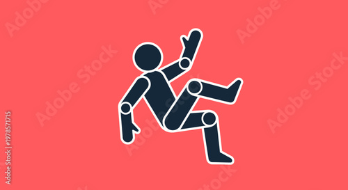 A business man running on a red background with an arrow symbol represents a vector illustration of a successful marathon runner in a competitive race concept