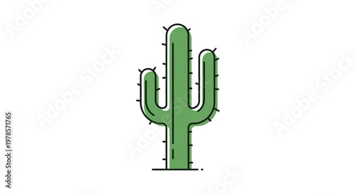 Green cactus vector illustration in the shape of a heart held in a hand as a creative eco concept sign for environmental ecology design