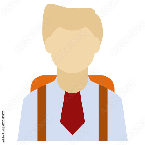 Student avatar character icon in flat design style vector illustration