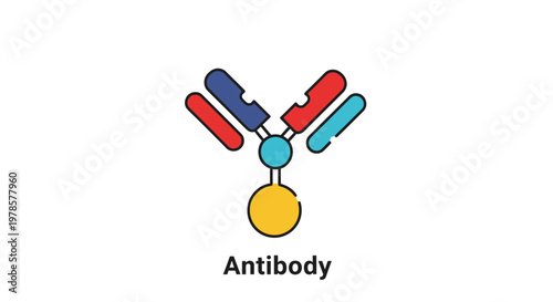Antibody molecular structure in science.