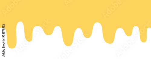 Minimal melted cheese drip background yellow abstract vector