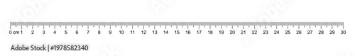 30 Centimeter Metric Measuring Ruler Template