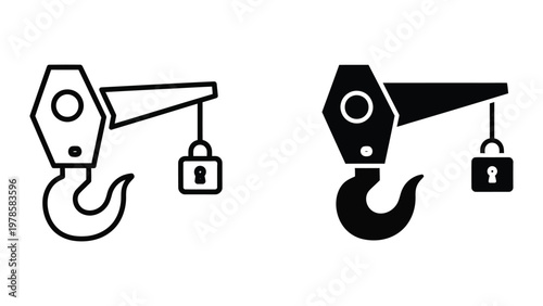 Comparison of hook types used in crane lifting mechanisms with safety locks