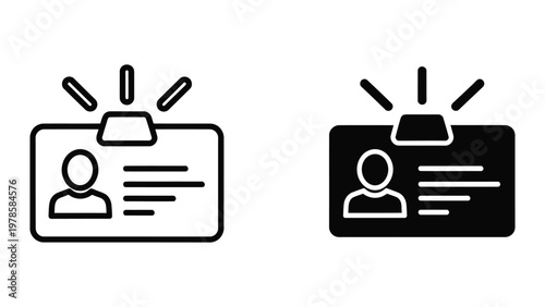 Contrast between visible and hidden identity badges with spotlight effect