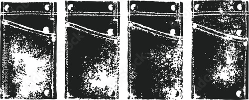 vintage grunge metal door hinge texture rusty scratched surface with bolts and worn paint effects