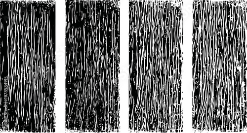 Four vertical rustic wood textures with natural grain patterns and weathered aged appearance