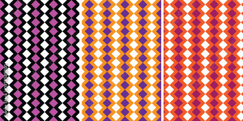 Intricate geometric patterns showcasing vibrant color contrasts and symmetrical designs