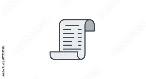 Document scroll page icon graphic.