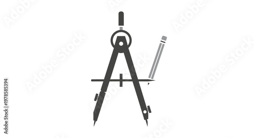 Drafting compass with pencil tool.