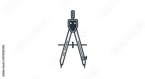Drawing compass with pencil point.