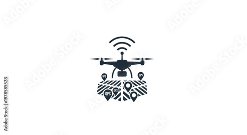 Drone Flying Over Agricultural Field.