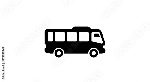 Black silhouette of a bus.