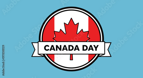 Canada Day Logo Emblem Symbol.
