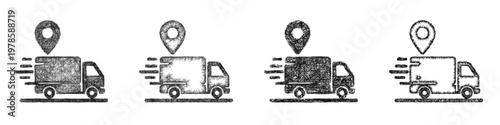 Sketch delivery icon design set