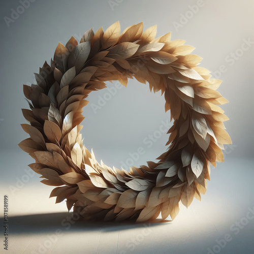 Memorial Wreath with Natural Imperfections Symbolizing Tribute, Respect and Remembrance