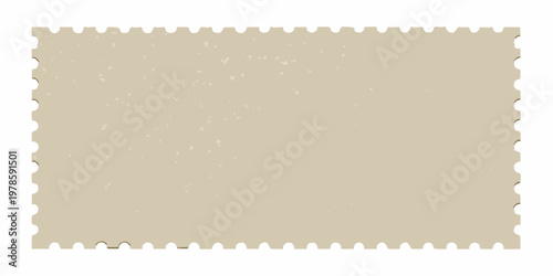 Blank rectangular postage stamp with a textured aged appearance