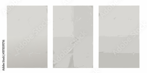 Three vertically oriented textured grey panels with subtle variations