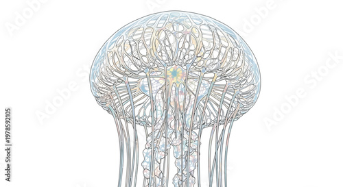 Close up of a jellyfish.