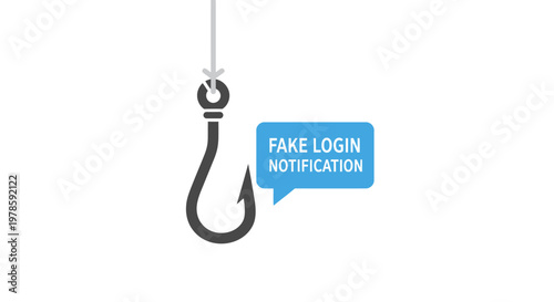Phishing Hook Cyber Security Threat Online.