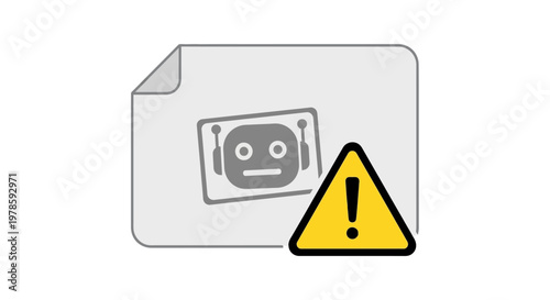 Warning sign on a document file.