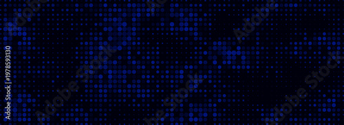 High speed dot moving technology concept. stripes halftone with blue light. speed movement pattern and motion blur over dark blue background. Vector Illustration.