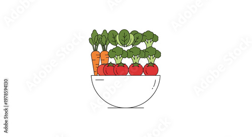 Colorful Vegetables in a Bowl.