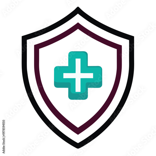 Free Download Health Safety Icon – Shield Protection Medical Vector - GFXLoad