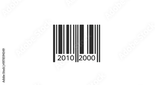 Barcode with numbers and lines.