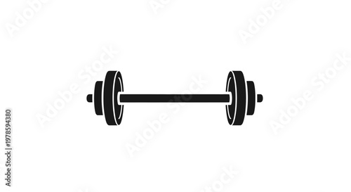Black dumbbell weightlifting fitness equipment.