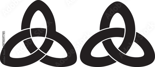 Triquetra knot symbol Celtic knot trinity symbol in a white background
