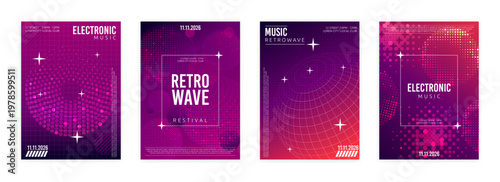Music background. Abstract flyer festival. Neon poster, dance party. Banner DJ, electronic design. Template technology, cover electro night, synthwave vector layout garish disco isolated template