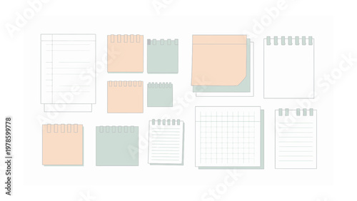 Paper Note Collection: Collection of diverse paper notes for your creative projects or layouts, use these paper notes for jotting down ideas or sticking them on bulletin boards.