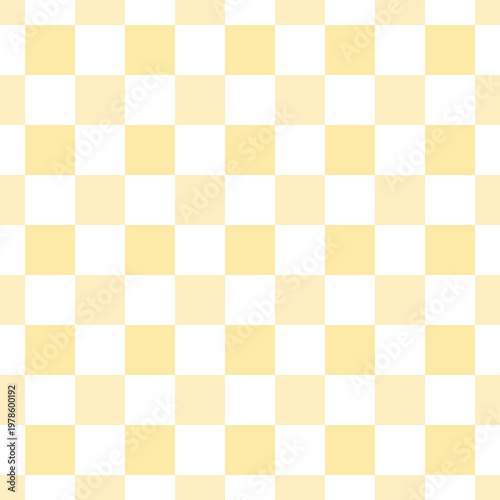 A seamless plaid pattern in light yellow and white. A clean, aesthetically pleasing plaid background for baby showers, stationery, and summer fashion. A cute vichy plaid pattern for a baby shower