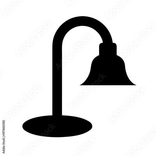 Simple arched floor lamp silhouette.