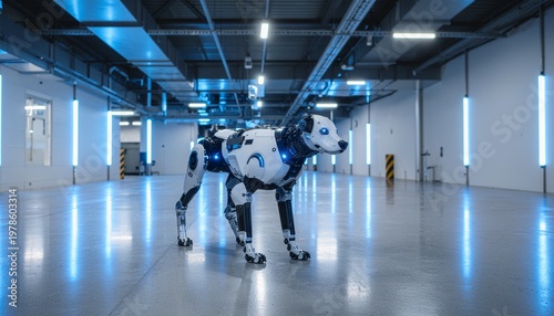 Autonomous Robotic Guard Dog Patrolling Industrial Facility