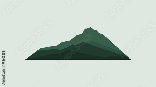 Simple nature mountain silhouette – Suitable for landscaping services, eco-friendly products, or winter resort ads.