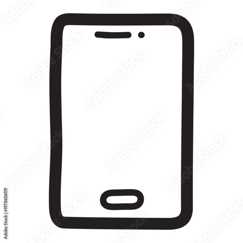 Handdrawn Smartphone Doodle Line Icon