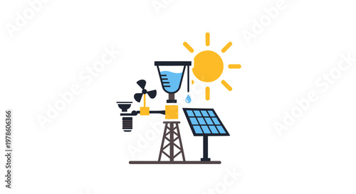 Solar panel with weather station equipment.